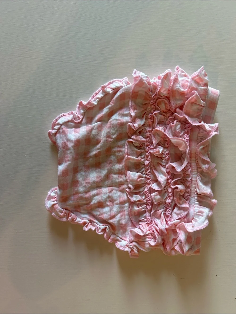 Posh Peanut Pink Gingham Ruffle Diaper Cover